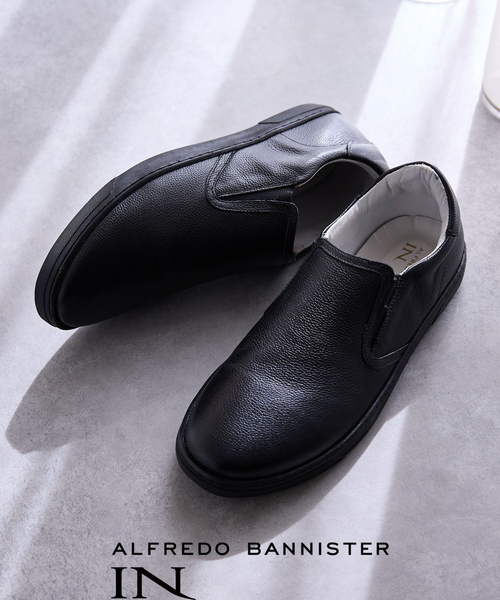 alfredoBANNISTER（アルフレッドバニスター） スリッポン 43 ブラック 