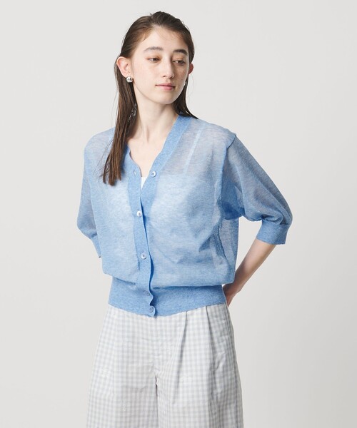 UNITED ARROWS シアー Vネック カーディガン UNITED ARROWS（ユナイテッドアローズ） カーディガン シアー Vネック
