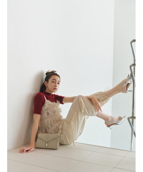 「LILY BROWN」 キャミソールニット ONE SIZE グレー レディースの画像