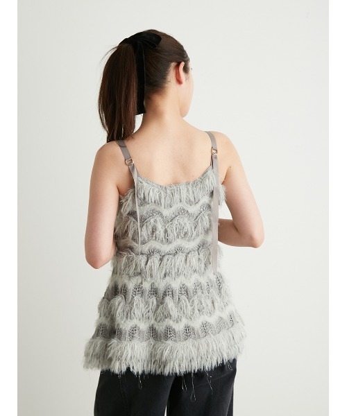 「LILY BROWN」 キャミソールニット ONE SIZE グレー レディースの画像