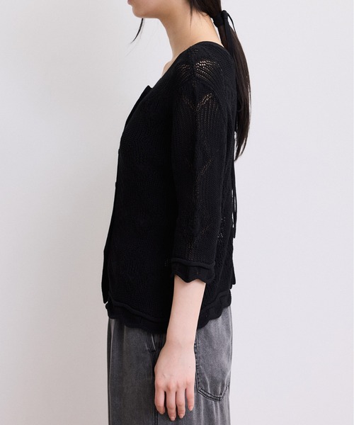 〈ADAM ET ROPE〉2wayカーディガン ADAM ET ROPE'（アダムエロペ） カーディガン 「WEB限定」2WAYフリル