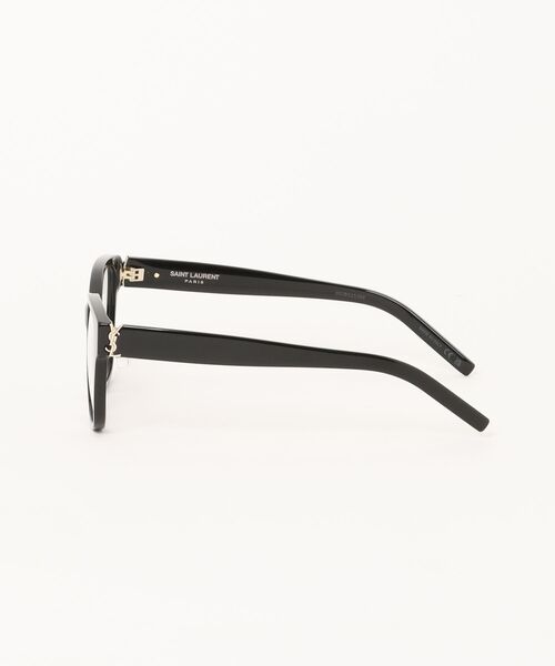 伊達メガネ メガネ 眼鏡 「SAINT LAURENT/サンローラン」スクエア メガネ SL M168/F 001 55 ブラック レディース メンズの画像