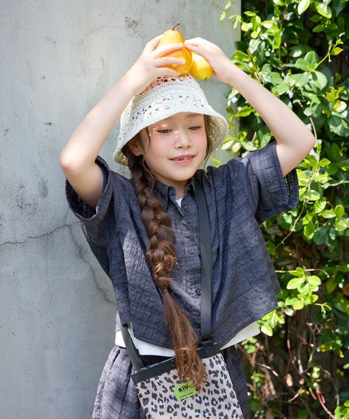 オールインワン 3SETレースチェックセットアップ/661485 キッズ 子供服 女の子の画像