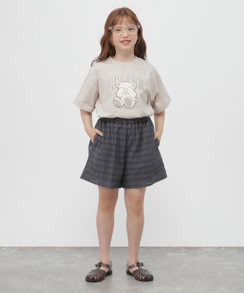 オールインワン 3SETレースチェックセットアップ/661485 キッズ 子供服 女の子の画像