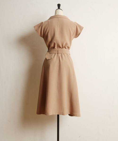 「tocco closet」 シャツワンピース M ベージュ系その他 レディース_画像3
