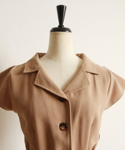 「tocco closet」 シャツワンピース M ベージュ系その他 レディース_画像7