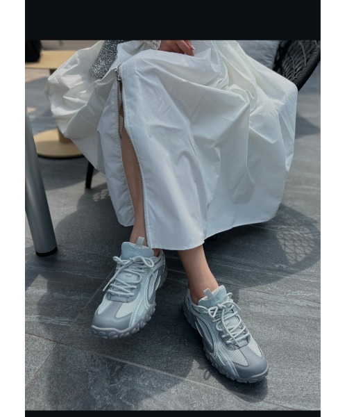 「FILA」 ローカットスニーカー 25.0cm グレー レディース_画像8
