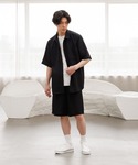 ワイドパンツ ハーフパンツ パンツ 短パン A...の詳細画像1
