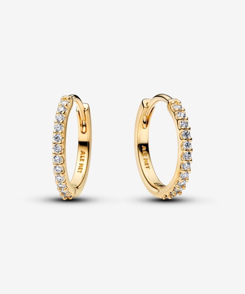 PANDORA（パンドラ） フープ ピアス スパークリング ゴールド ミニ