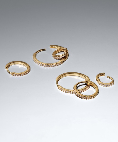 PANDORA（パンドラ） フープ ピアス スパークリング ゴールド ミニ