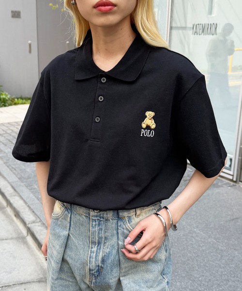 「POLO BCS」 半袖ポロシャツ L ホワイト レディース_画像4