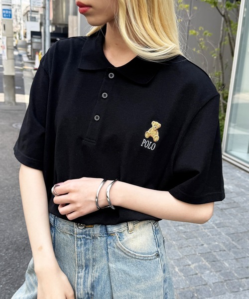 「POLO BCS」 半袖ポロシャツ L ホワイト レディース_画像5