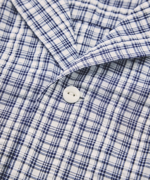 「HINSON」 半袖シャツ LARGE ネイビー メンズ_画像5