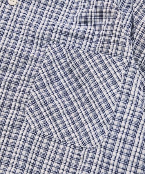 「HINSON」 半袖シャツ LARGE ネイビー メンズ_画像6