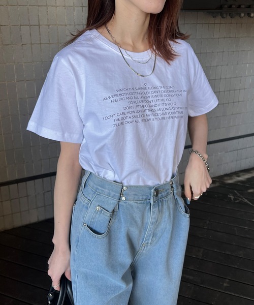 「ISOOK」 半袖Tシャツ FREE ホワイト レディース_画像9