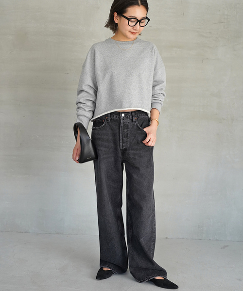 「AGOLDE」 デニムパンツ 26 ブラック レディース_画像4