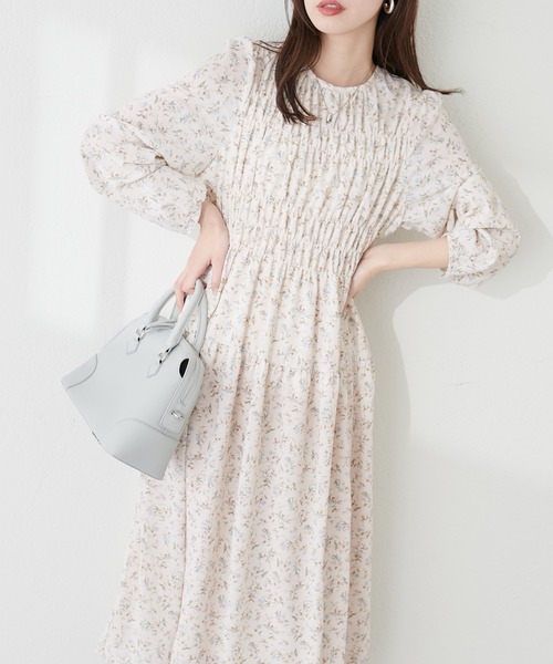 「natural couture」 長袖ワンピース FREE ブルー レディース_画像2