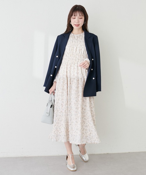 「natural couture」 長袖ワンピース FREE ブルー レディース_画像5