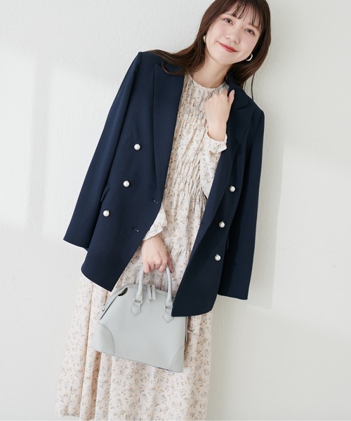「natural couture」 長袖ワンピース FREE ブルー レディース_画像6
