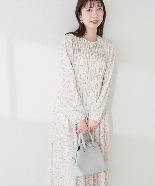 「natural couture」 長袖ワンピース FREE ブルー レディース_画像8