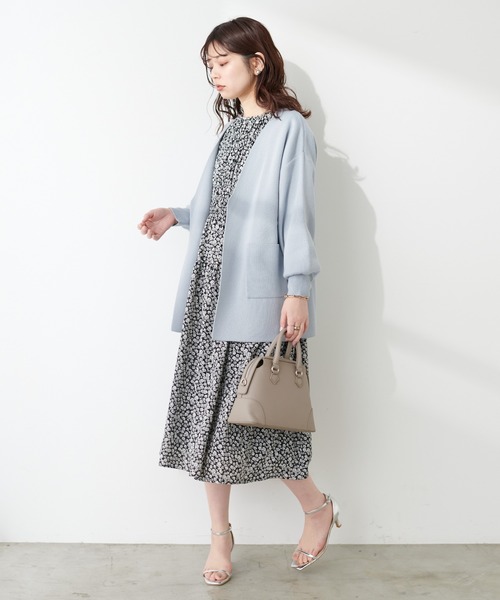 「natural couture」 長袖ワンピース FREE ブルー レディース_画像9