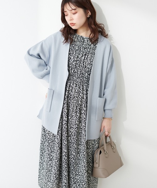 「natural couture」 長袖ワンピース FREE ブルー レディース_画像10