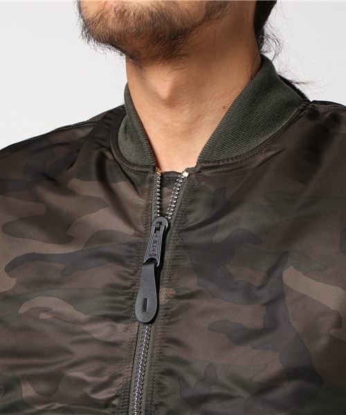 Alpha Industries ma-1 フライト ジャケット ブラック ウッド