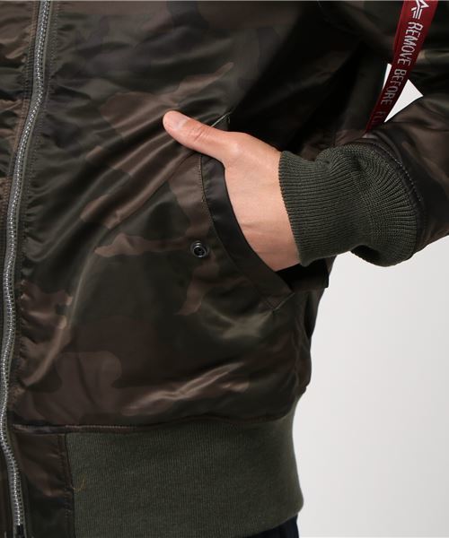 ALPHA alpha industries MA-1ジャケット　カモフラL Alpha Industries メンズ ジャケット MA-1 「ALPHA」カモフラ柄