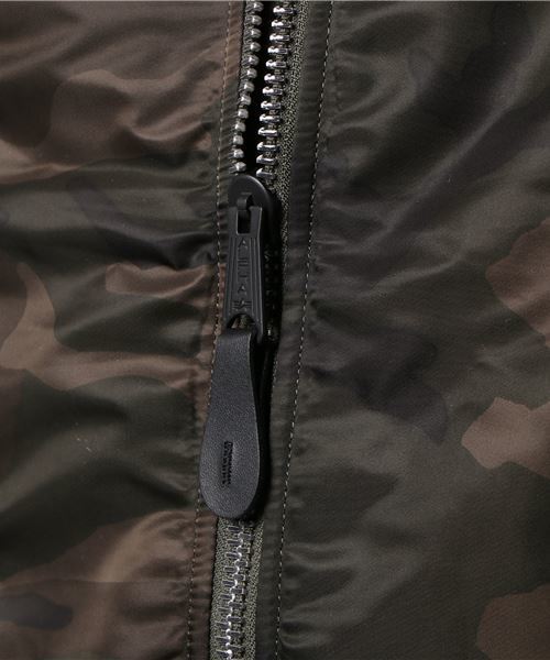 Alpha Industries メンズ ジャケット MA-1 「ALPHA」カモフラ柄