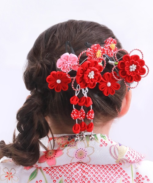 KYOETSU（京越） 七五三 髪飾り つまみ細工 2点セット ADFK キッズ