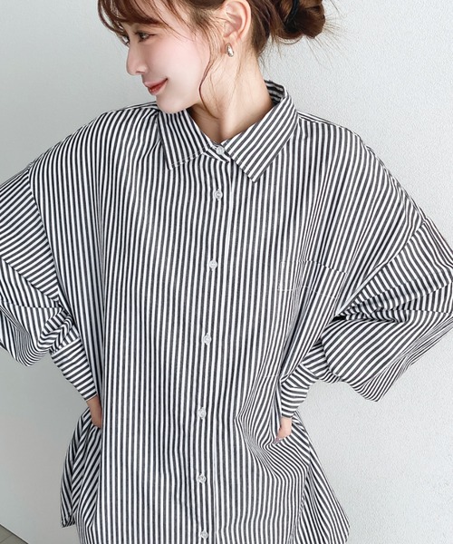 moment+ ブラウス シャツ 「累計販売枚数10万枚突破！」先染め