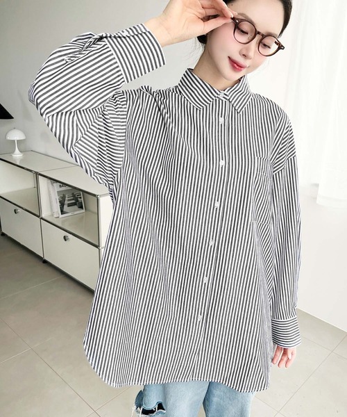 moment+ ブラウス シャツ 「累計販売枚数10万枚突破！」先染め