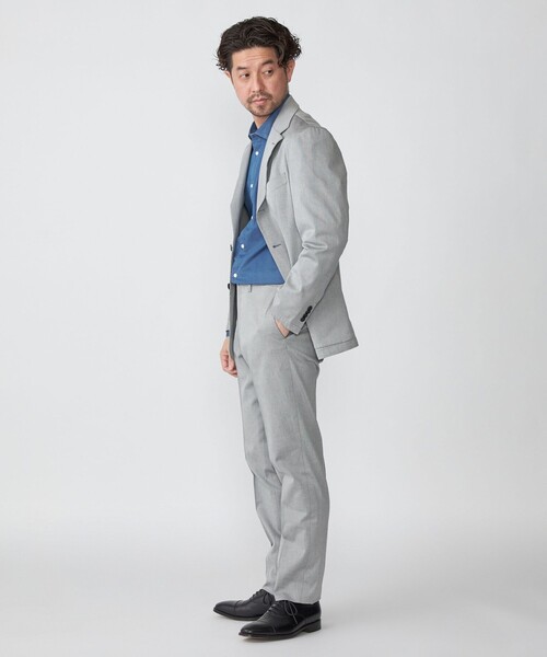 SHIPS シップス　ニットテーラードジャケット　グレー　L　アンコン SHIPS - Ships ジャージー ニット ジャケット メンズ L ダーク