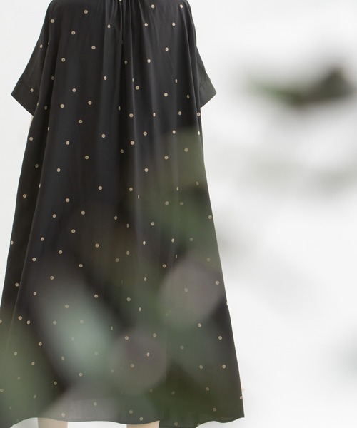 ワンピース Cornet polka刺繍半袖 シャツワンピース Cornet polka刺繍半袖