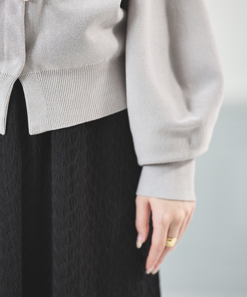 美品✨アンミヌ24awパールニットカーディガンUNMINOUボリューム