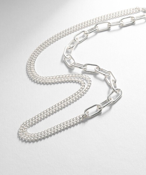 COCOSHNIK（ココシュニック） ネックレス シルバー ミックスチェーン