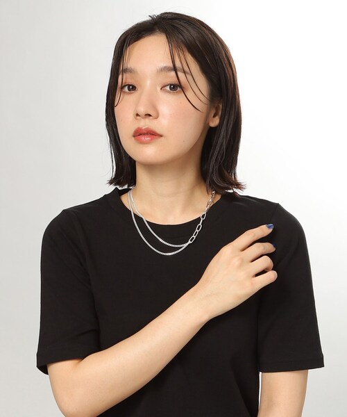 COCOSHNIK（ココシュニック） ネックレス シルバー ミックスチェーン