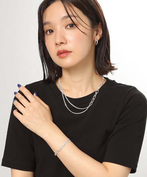 COCOSHNIK（ココシュニック） ネックレス シルバー ミックスチェーン