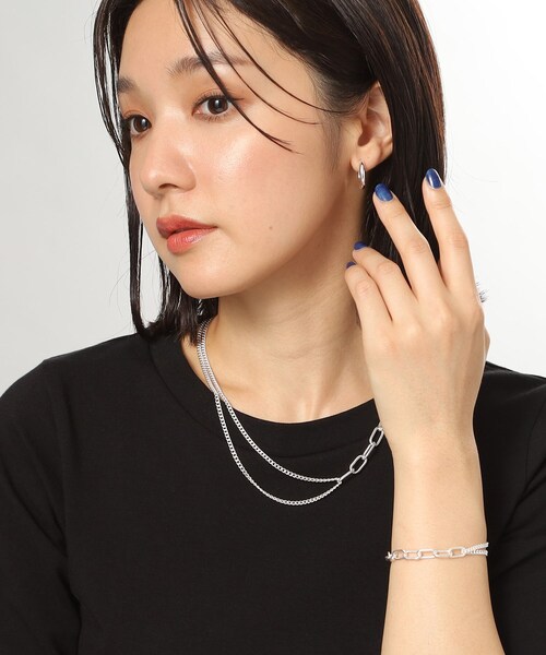 COCOSHNIK（ココシュニック） ネックレス シルバー ミックスチェーン