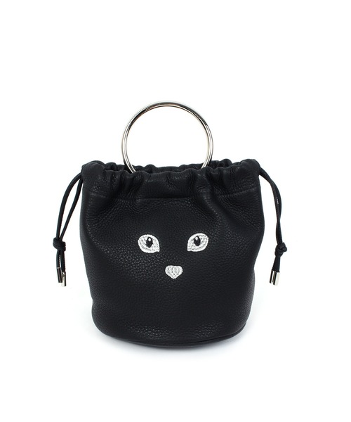 Beau're（ヴュレ） ショルダーバッグ バッグ BEAURE カウレザー 黒ネコ