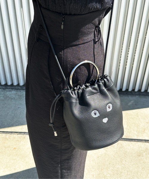 Beau're（ヴュレ） ショルダーバッグ バッグ BEAURE カウレザー 黒ネコ