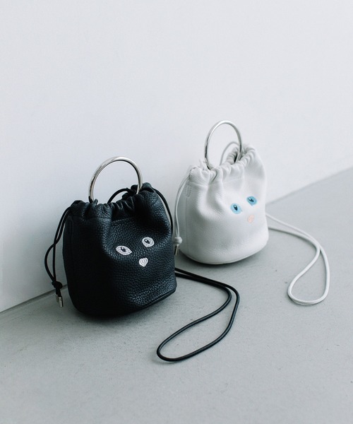 ヴュレ ショルダーバッグ ポシェット ワンショルダー 巾着 花柄 Beau're（ヴュレ） ショルダーバッグ バッグ BEAURE カウレザー 樹脂