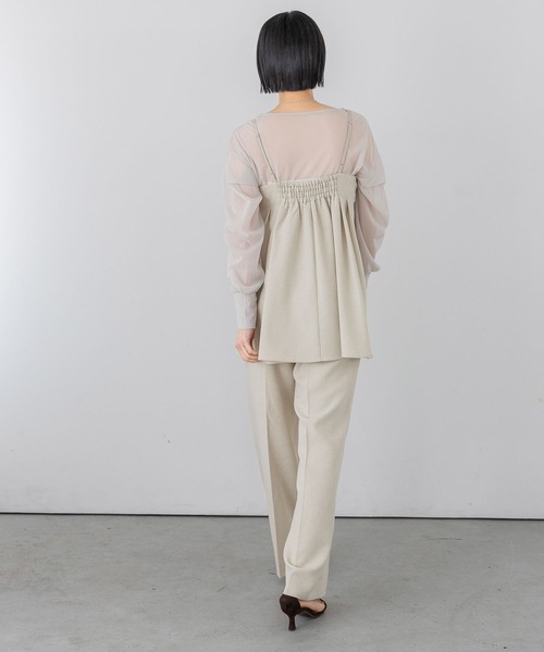 美品　anuans リネンライクストレートパンツ （IVORY） アニュアンス anuans リネンライクストレートパンツ （IVORY