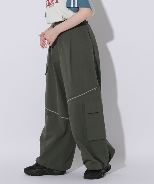Anui カーゴパンツ 「UNISEX/2サイズ展開」アシメZIP