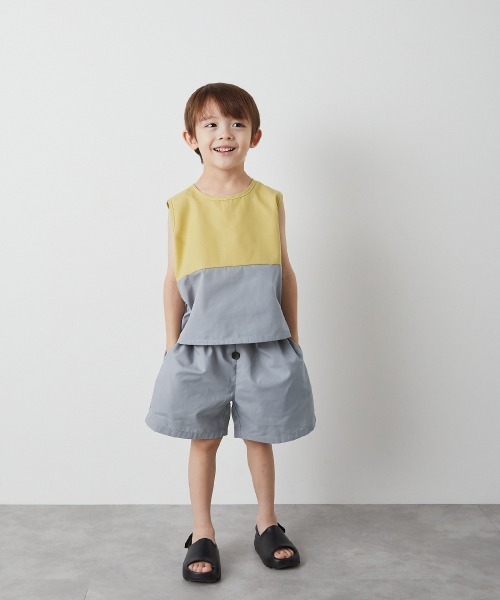 人気の新作 riziere tシャツ バイカラーノースリーブセットアップ キッズ フォーマル・ドレス・スーツ