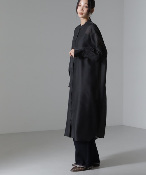 NANO universe（ナノ・ユニバース） ワンピース シアーマキシシャツ