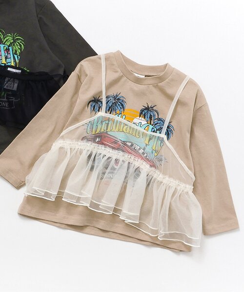 BREEZE（ブリーズ） tシャツ マルチWAYチュール付ロンT キッズ 子供服