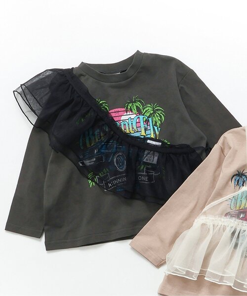 BREEZE（ブリーズ） tシャツ マルチWAYチュール付ロンT キッズ 子供服
