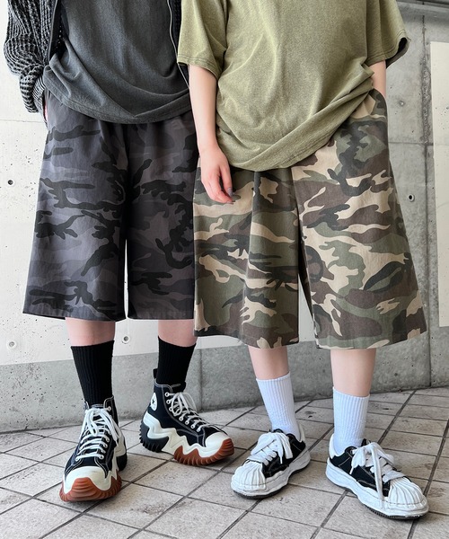 限定セール パンツ カモフラージュハーフパンツ レディース メンズ パンツ
