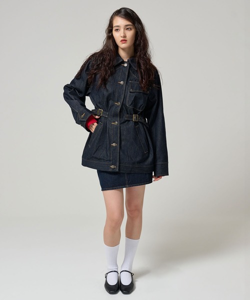 TINA : JOJUN オーバーサイズデニムコート TINA：JOJUN（ティーナジョジュン） デニムジャケット gジャン
